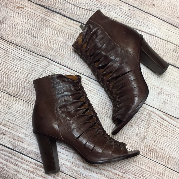 frye open toe booties